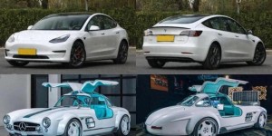 30万的特斯拉Model 3改成千万神车奔驰300SL，这回真心动了！